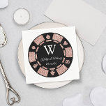 Roos Gold Monogram Poker Chip Casino Wedding Servet<br><div class="desc">Viel in stijl met deze stijlvolle en zeer trendy trouwluiers. Dit ontwerp is gemakkelijk te personaliseren met uw speciale gebeurtenisformulering en uw gasten zullen enthousiast zijn wanneer zij deze geweldige luiers zien.</div>