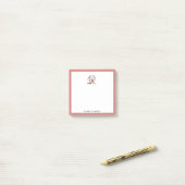 Roos Gold Monogram Post-it® Notes (Op bureau)