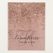 Roos Gold Monogram Salon Benoeming Book Planner (Voorkant)