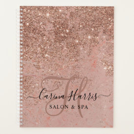 Roos Gold Monogram Salon Benoeming Book Planner