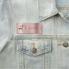 Roos Gold Monogramed Initialen Script Typografie Naamplaatje