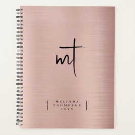 Roos Gold Monogrammed Initialen Script Appointing Planner
