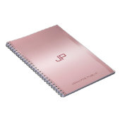 Roos Gold Monogrammed Sjabloon op maat Notitieboek (Rechterzijde)