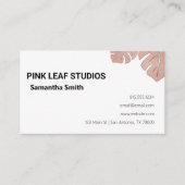 Roos Gold Monstera Visitekaartje (Voorkant)