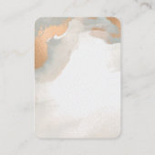 Roos Gold Moody Waterverf Abstracte QR-code RSVP Plaatskaartje (Achterkant)