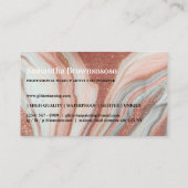 Roos Gold Mooie Vrouw Make-up Nail Visitekaartje (Achterkant)