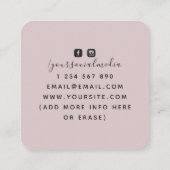 Roos Gold Moon Spiritueel Coach Healer Celestial Vierkante Visitekaartje (Achterkant)