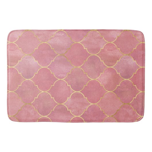 Roos Gold Moroccan Badmat (Voorkant)