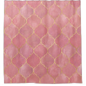 Roos Gold Moroccan Shower-gordijn Douchegordijn (Voorkant)