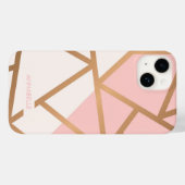 Roos Gold Mosaic Case-Mate iPhone Case (Achterkant (horizontaal))