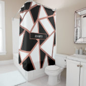 Roos Gold Mosaic Douchegordijn (In situ)