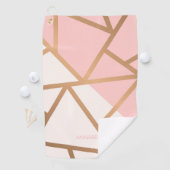 Roos Gold Mosaic Golfhanddoek (Insitu)