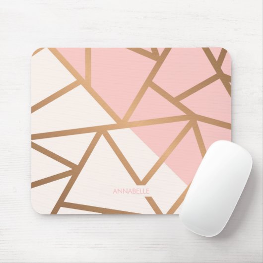 Roos Gold Mosaic Muismat (Met muis)