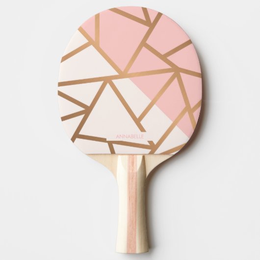 Roos Gold Mosaic Tafeltennisbatje (Voorkant)