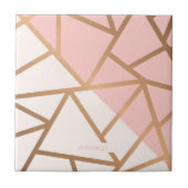 Roos Gold Mosaic Tegeltje (Voorkant)