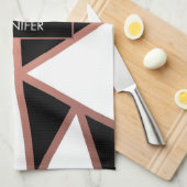 Roos Gold Mosaic Theedoek (Quarter Fold)