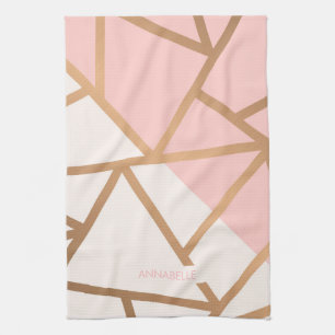 Roos Gold Mosaic Theedoek