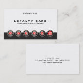 Roos Gold Motif 6 Punch Customer Loyalty Card (Voorkant / Achterkant)
