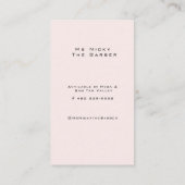 Roos Gold Ms Nicky The Barber Visitekaartje (Achterkant)