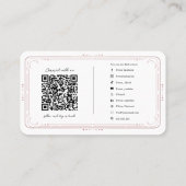 Roos Gold Mystieke Tarot Reader Social Media QR Visitekaartje (Achterkant)