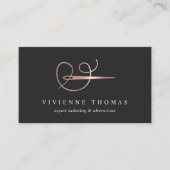 Roos Gold-naald en -draad | Seamstress of Tailor Visitekaartje (Voorkant)