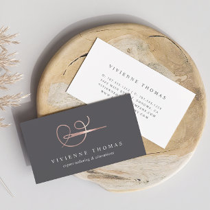 Roos Gold-naald en -draad Seamstress of Tailor Visitekaartje