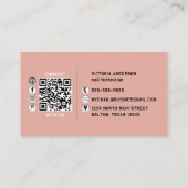 Roos Gold nagels Glitter Drift Typografie Nail Tec Visitekaartje (Achterkant)