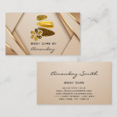 Roos Gold Nail Artist SPA Logo Wellness Body Care Visitekaartje (Voorkant / Achterkant)
