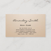 Roos Gold Nail kunstenaar Script Geometric Logo Visitekaartje (Achterkant)