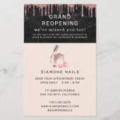 Roos Gold Nail Salon Grand Reopening Covid Safety Flyer (Voorkant)