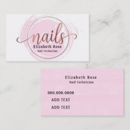 Roos Gold Nail-technicus Visitekaartje