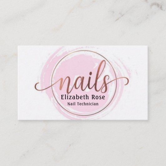 Roos Gold Nail-technicus Visitekaartje (Voorkant)