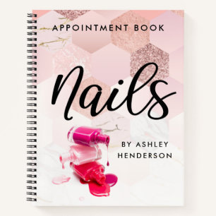 Roos Gold Nails-benoeming Notitieboek