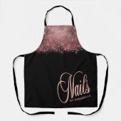 Roos Gold Nails  Schort (Voorkant)