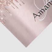 Roos Gold Name Monogram Spark Glitter Tissuepapier (Detail)