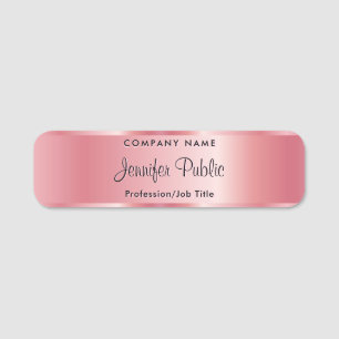 Roos Gold Name Tag Calligraphy Script Sjabloon