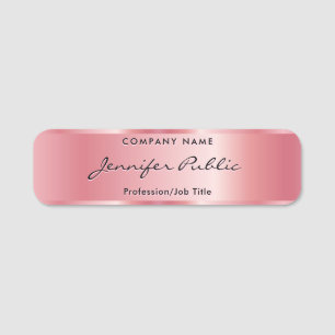 Roos Gold Name Tag Typografie Script Elegant