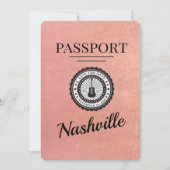 Roos Gold Nashville Passport Bewaar de datum Save The Date (Voorkant)