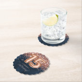 Roos Gold Navy Blue 15e verjaardagsfeestje Kartonnen Onderzetters (Insitu)