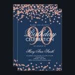 Roos Gold Navy Blue 90th Birthday Glitter Confetti Kaart<br><div class="desc">Elegant 90th Birthday Faux Glitter Confetti Roos Gold Navy Blue-sjabloon. Geweldig voor 90ste verjaardagsfeestjes en nog veel meer!</div>