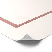 Roos Gold Navy Blue Dusty Pink Floral Welkom Poster (Hoek)