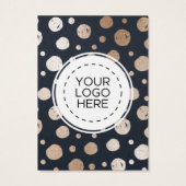 Roos Gold Navy Blue Earring-beeldscherm Visitekaartje (Achterkant)