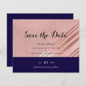 Roos Gold Navy Blue Glitter Folie (Voorkant / Achterkant)