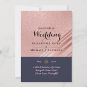 Roos Gold Navy Blue Glitter Folie (Voorkant)