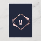 Roos Gold Navy Blue Mauve Geometric Details Informatiekaartje (Achterkant)