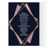 Roos Gold Navy Blue Mauve Geometric Programs (Binnen (Links))