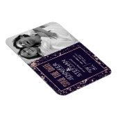 Roos Gold Navy Blue Paint Spletters Bespaar de dat Magneet (Rechterzijde)