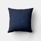 Roos Gold & Navy Blue Sparkle Glitter Monogrammed Kussen (Achterkant)