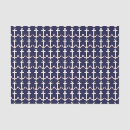 Roos Gold Navy Nautisch Weefselpapier Tissuepapier (Voorkant)