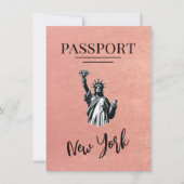 Roos Gold New York City Passport Bewaar de datum Save The Date (Voorkant)
